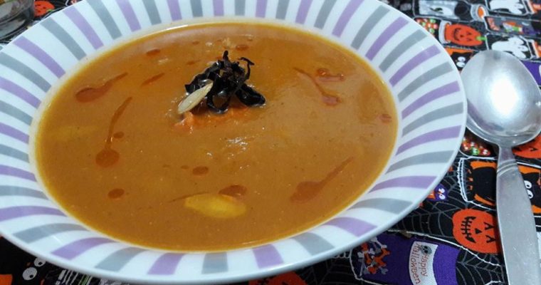 Crema de Calabaza con aroma de chile pasilla