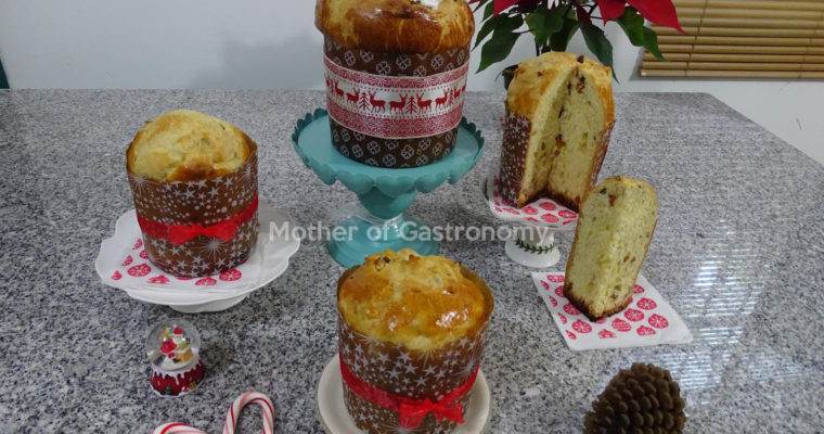 Exquisito panettone para las festividades
